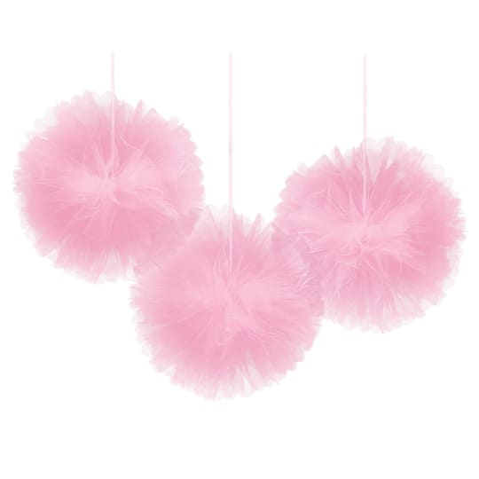 12&#x22; New Pink Tulle Fluffy Decorations